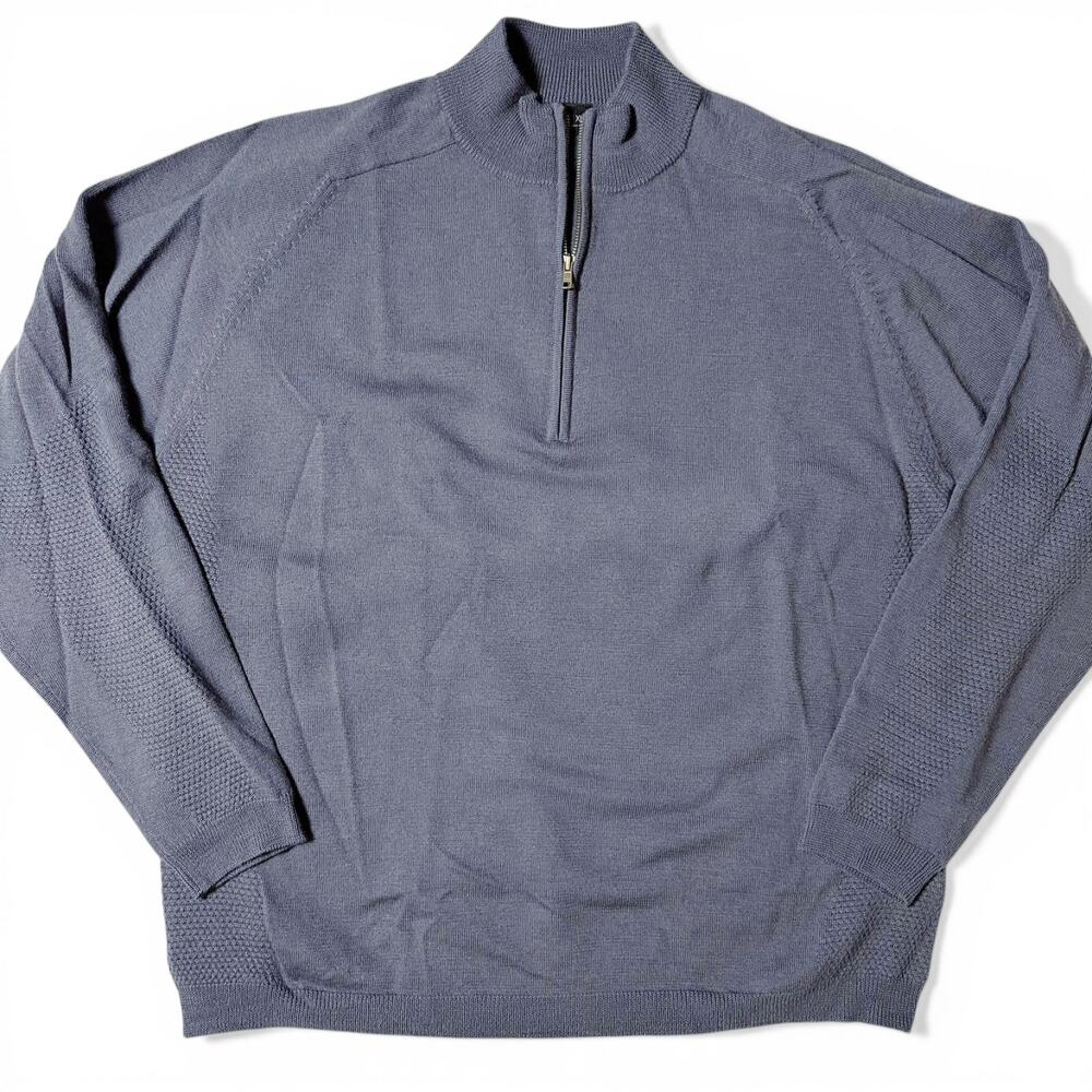 Golite 100% Merino Wool 1/4 Zip Sweater Mens Size XL Pullover Travel Golf **